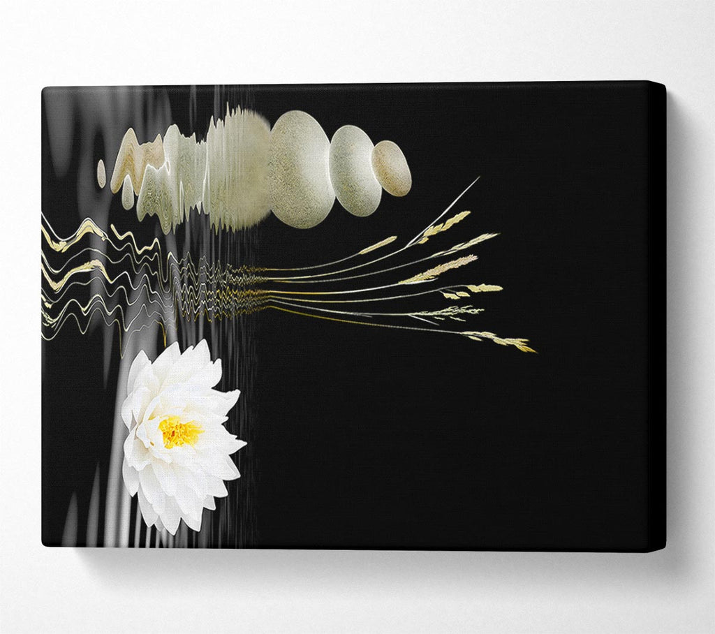 Picture of Waterlily Reflection Ripples Canvas Print Wall Art