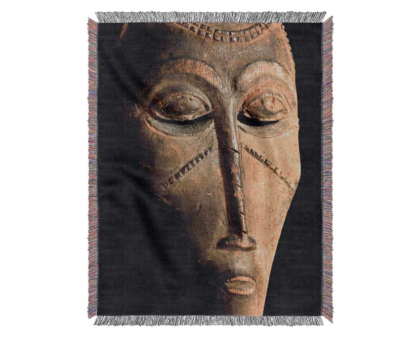 Tribal Face Mask Woven Blanket