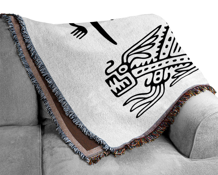 Tribal Animal Art Woven Blanket