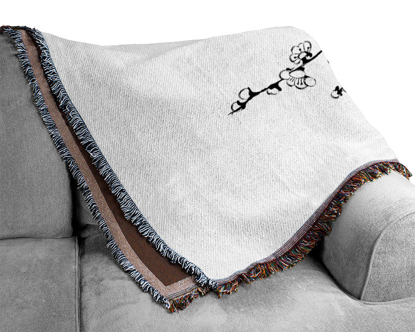 Japanese Tree Of Life Woven Blanket