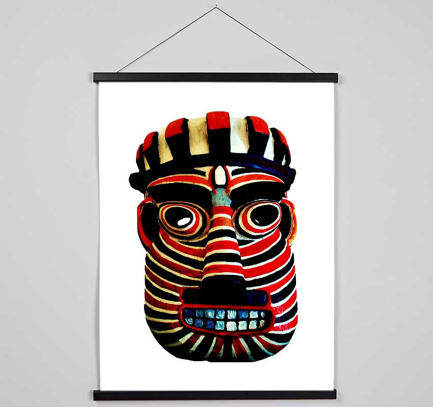 Tribal Mask Red Hanging Poster - Wallart-Direct UK