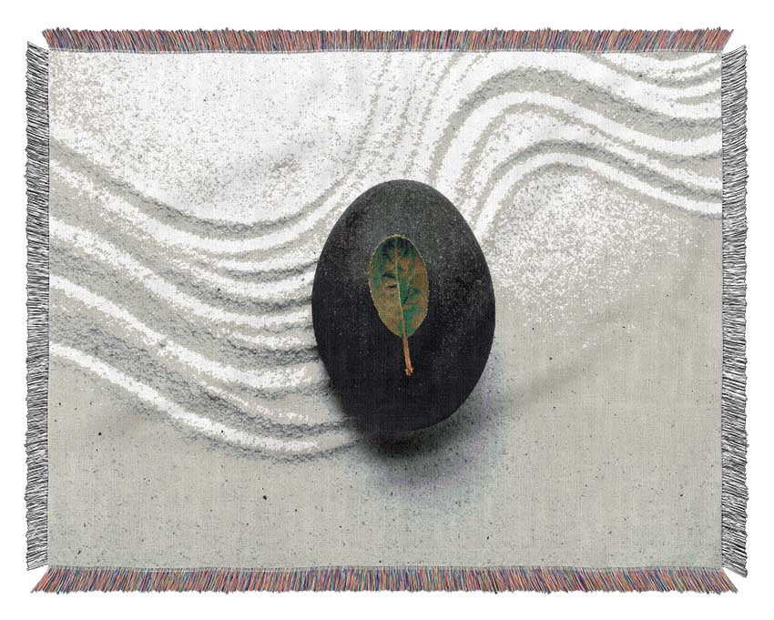 Zen Garden Pebble Woven Blanket