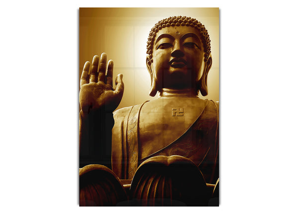 Buddha-Statue in Sepia