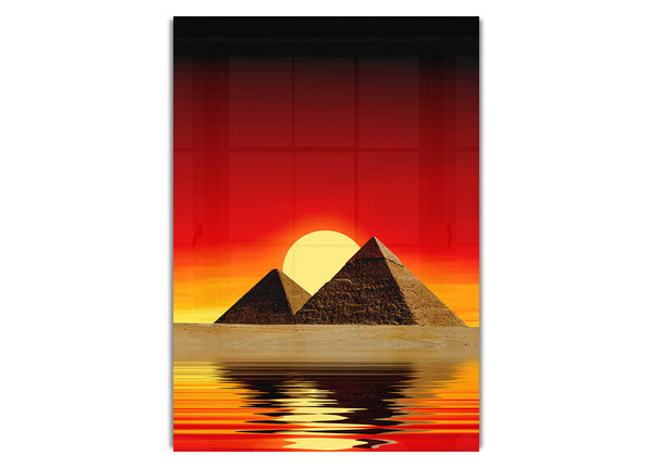 Rote Pyramidenreflexionen Ethnisch