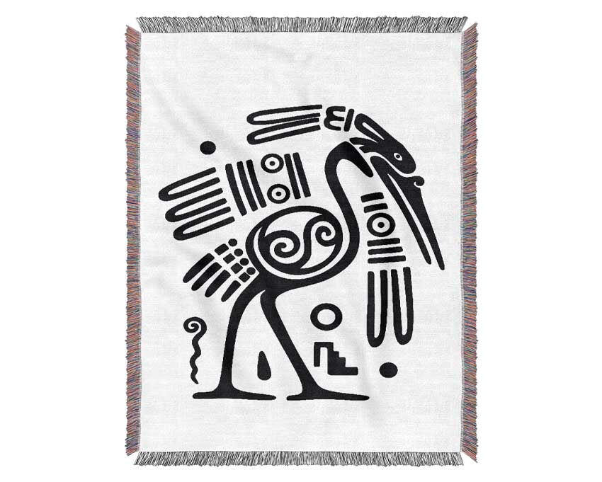 Tribal Bird Woven Blanket