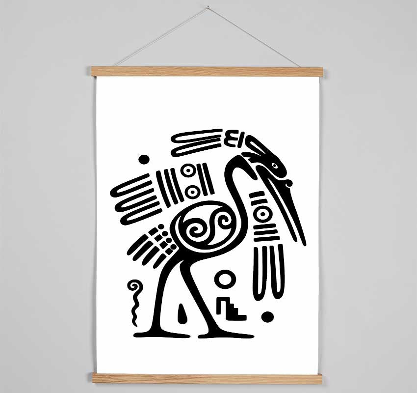 Tribal Bird Hanging Poster - Wallart-Direct UK