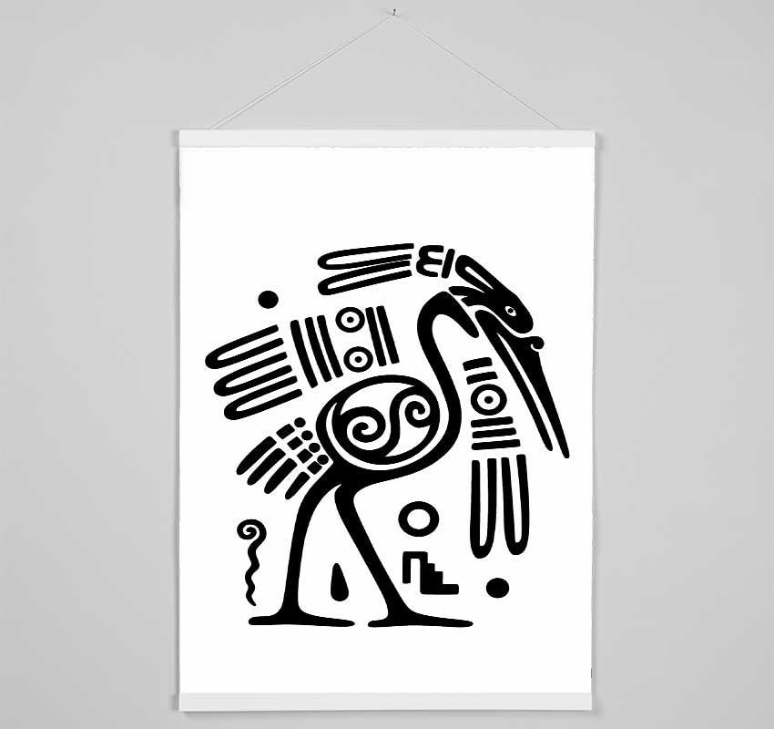 Tribal Bird Hanging Poster - Wallart-Direct UK