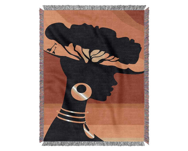 African Female Home Lands Woven Blanket