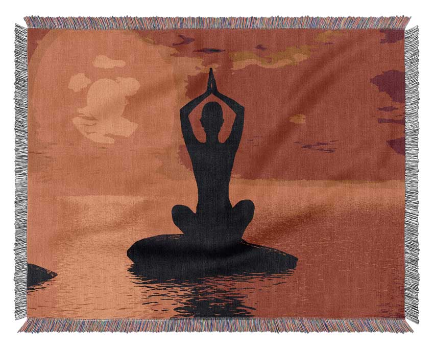 Yoga Ocean Sun Blaze Woven Blanket