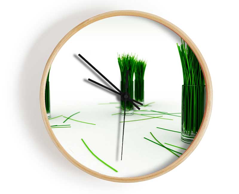 Wheat Glass Grass Clock - Wallart-Direct UK