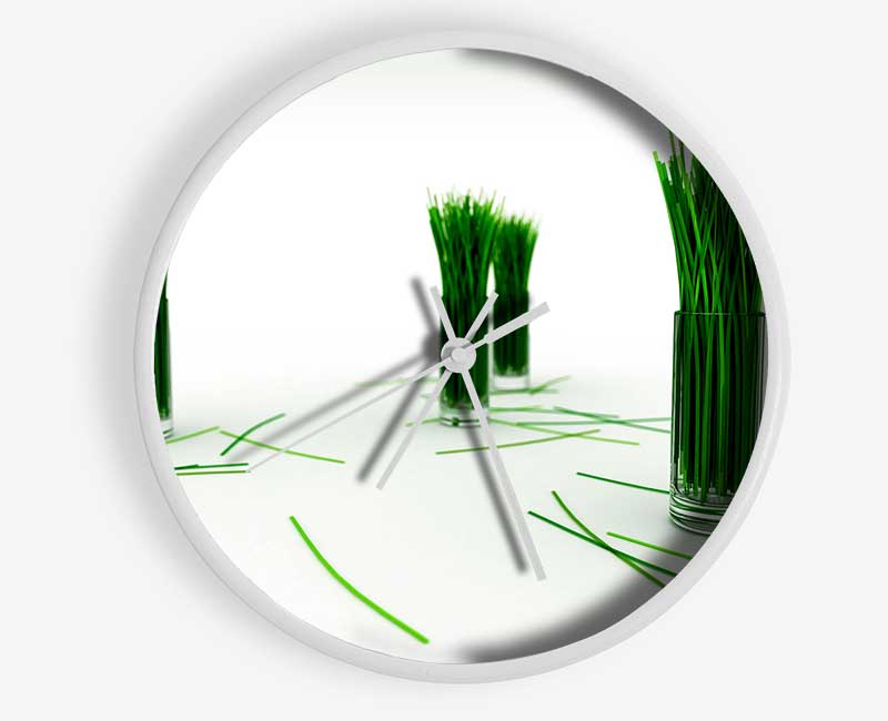 Wheat Glass Grass Clock - Wallart-Direct UK