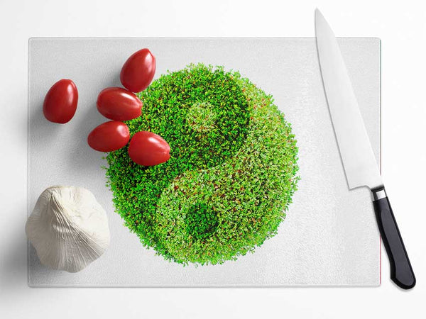 Ying And Yang Glass Chopping Board