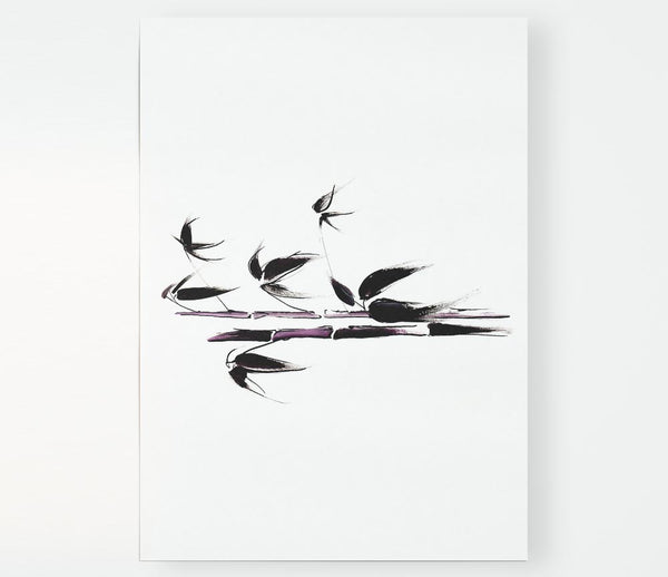 Delicate Bamboo Print Poster Wall Art
