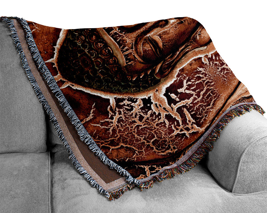 Hindu God Gold Woven Blanket