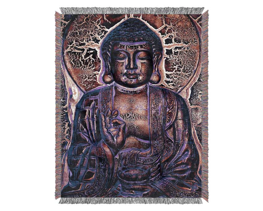 Hindu God Purple Woven Blanket