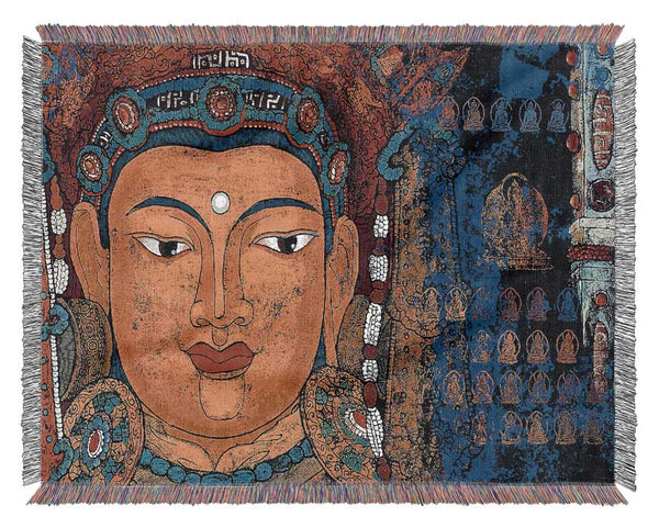 Tibetan Art Buddha Woven Blanket