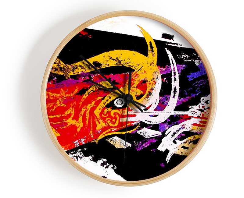 Tibetan Art Dragon Slayer Clock - Wallart-Direct UK