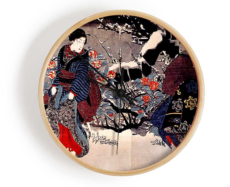 Utagawa Kuniyoshi Japanese Women Clock - Wallart-Direct UK