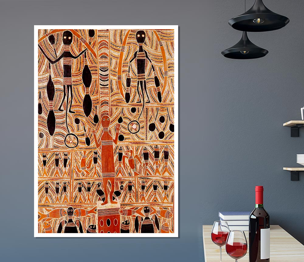 Aboriginal Marika Mathaman Print Poster Wall Art