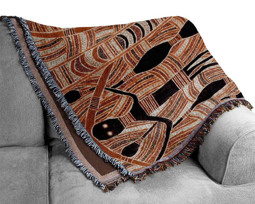 Aboriginal Marika Mathaman Woven Blanket