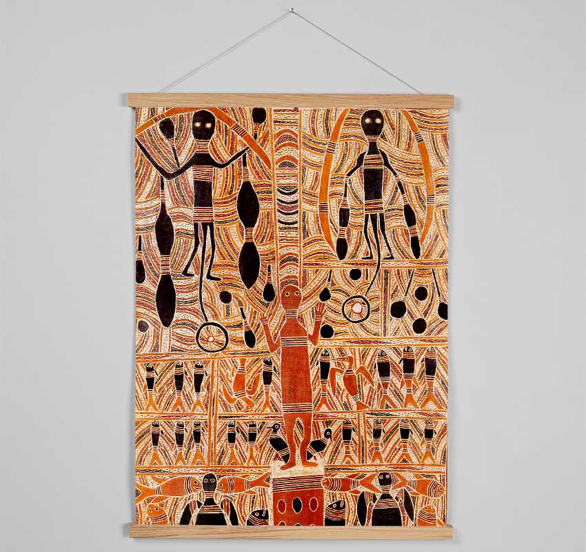 Aboriginal Marika Mathaman Hanging Poster - Wallart-Direct UK