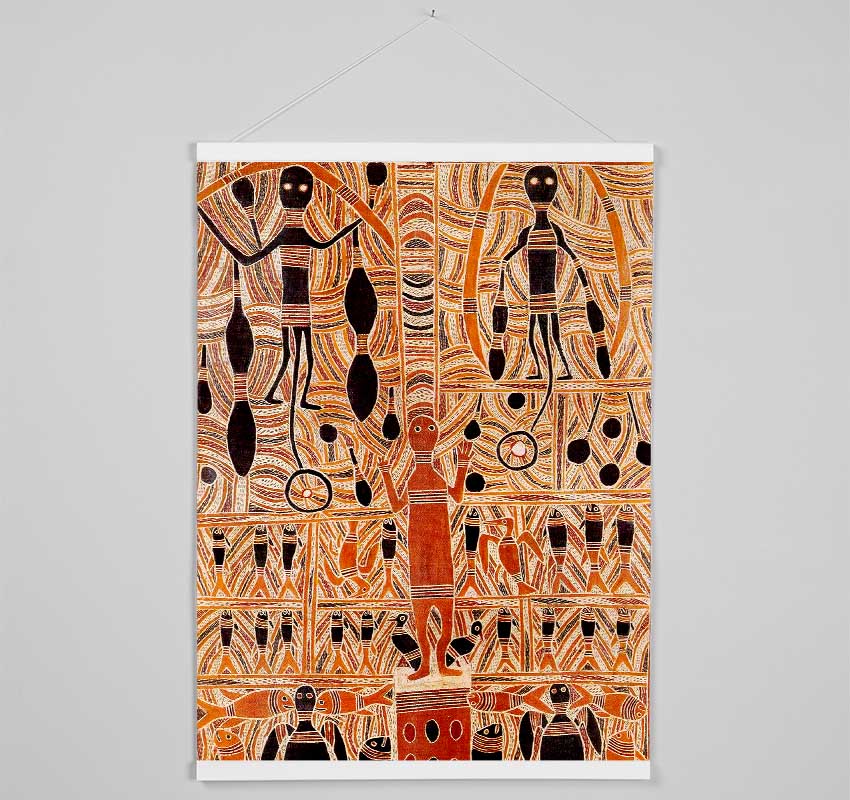 Aboriginal Marika Mathaman Hanging Poster - Wallart-Direct UK