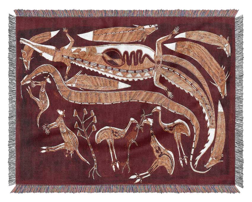 Aboriginal Nadjamerrek Lofty Woven Blanket