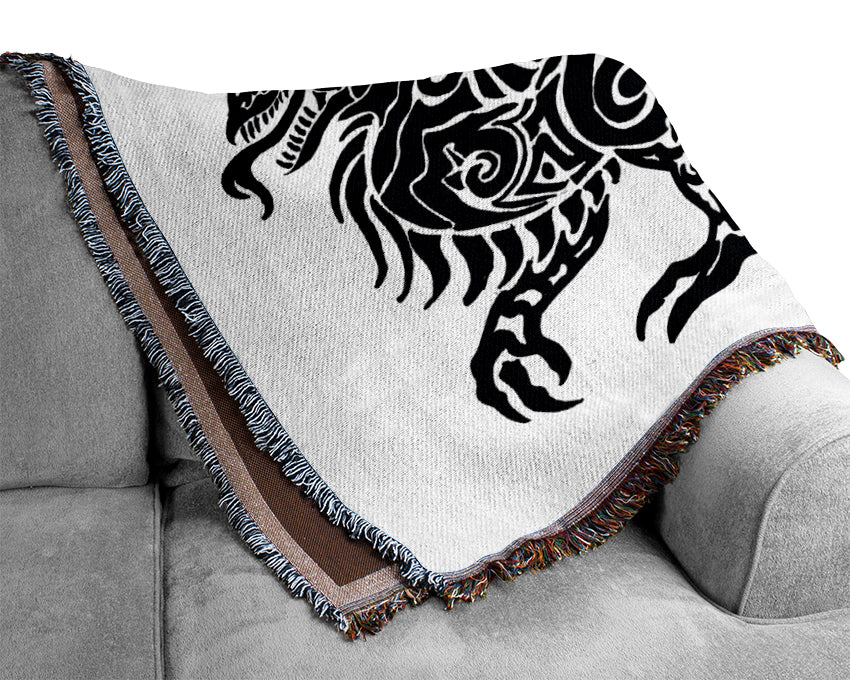 Tribal Long Body Dragon Woven Blanket
