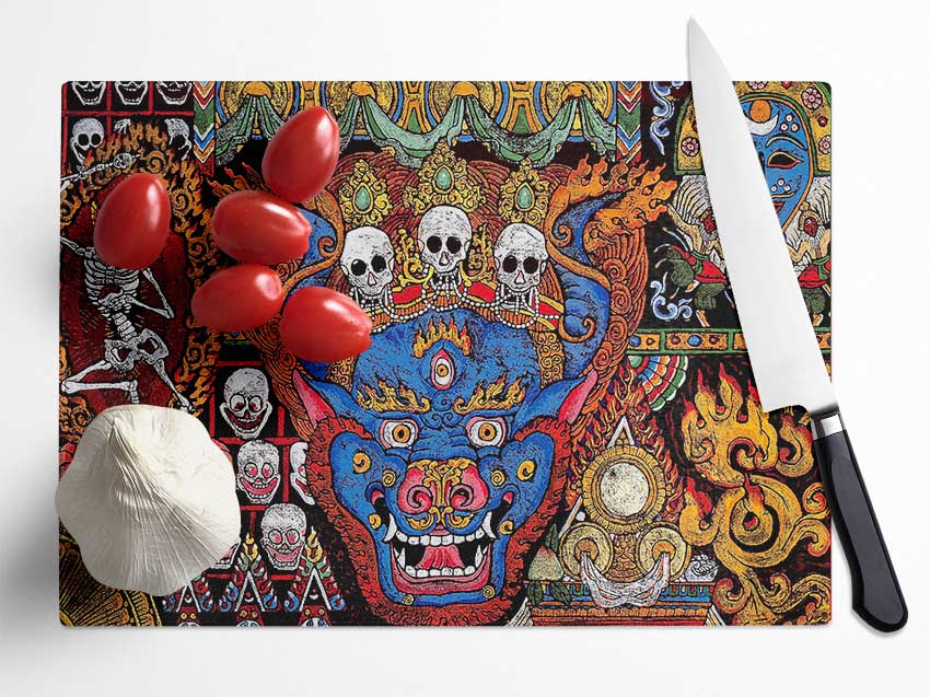 Tibetan Art Glass Chopping Board