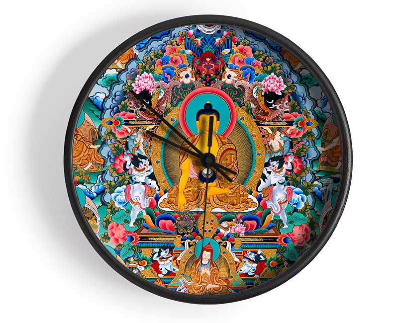 Tibetan Gods Clock - Wallart-Direct UK