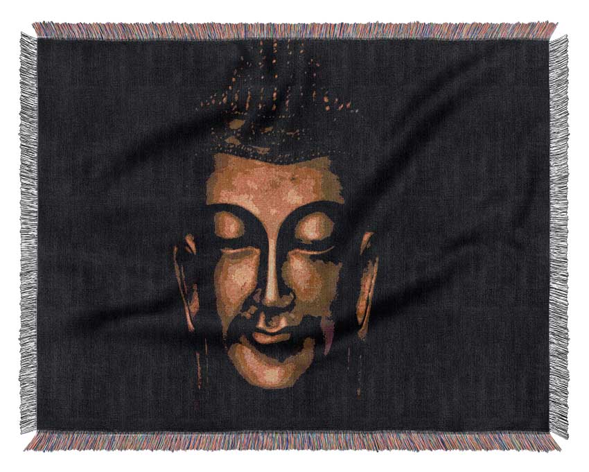 Gently Smiling Buddha Woven Blanket