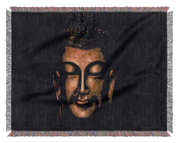 Gently Smiling Buddha Woven Blanket