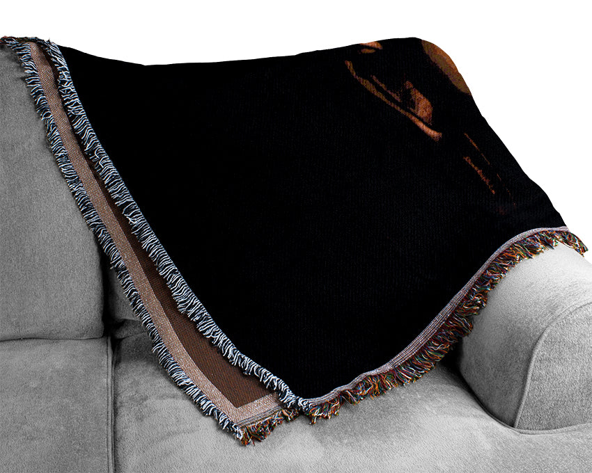 Gently Smiling Buddha Woven Blanket