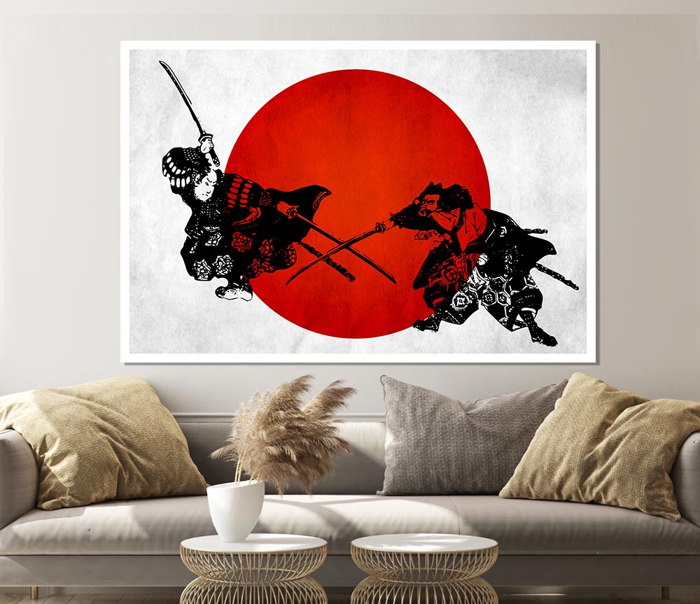 Japanese Warriors Print Poster Wall Art