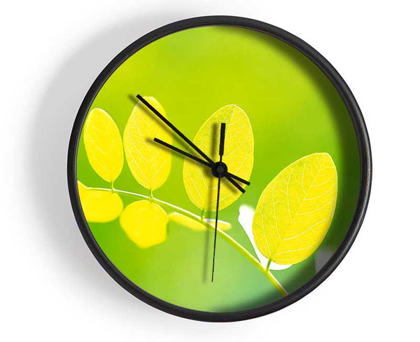 Leaves In The Golden Sun Clock - Wallart-Direct UK