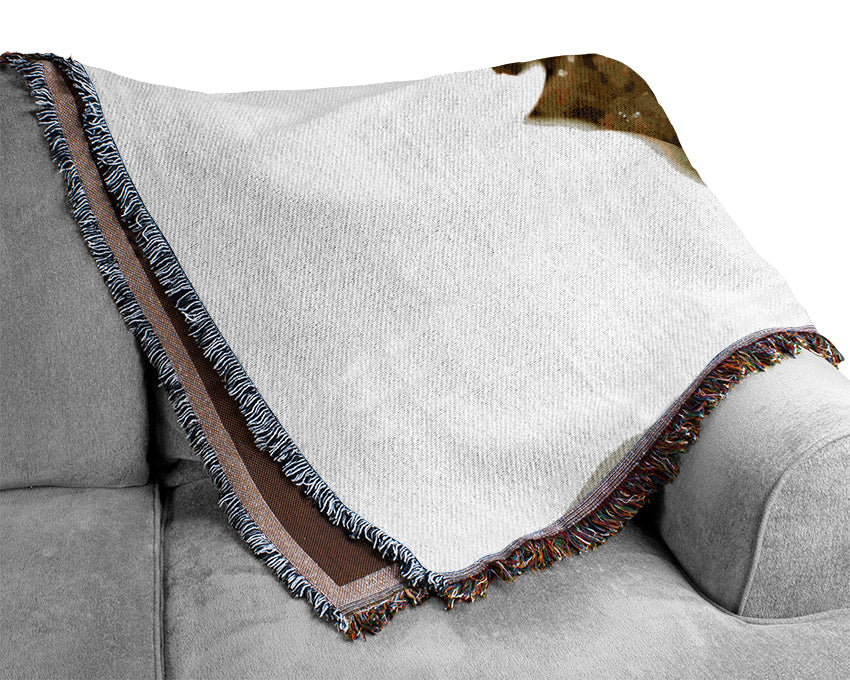 Macro Centre Of A Daisy Woven Blanket