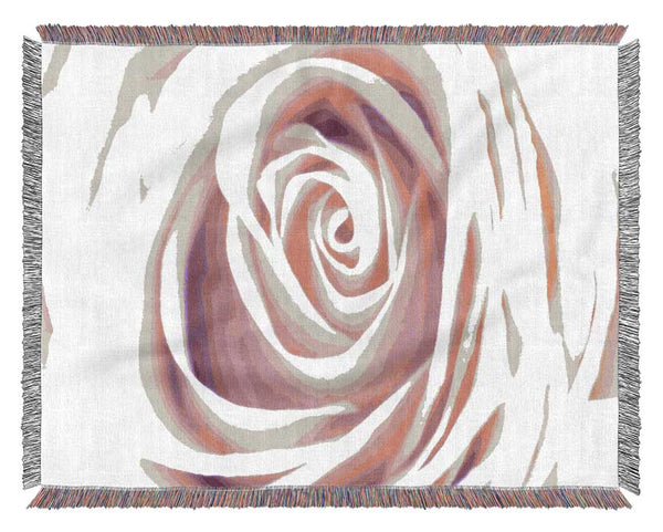 Delicate Rose Woven Blanket