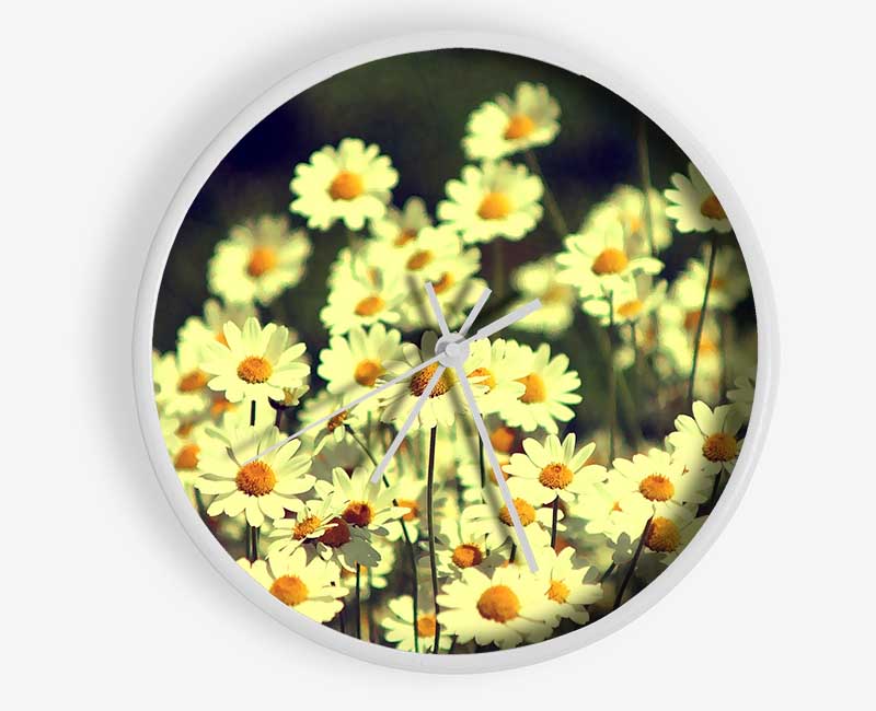 Vintage Daisies Clock - Wallart-Direct UK