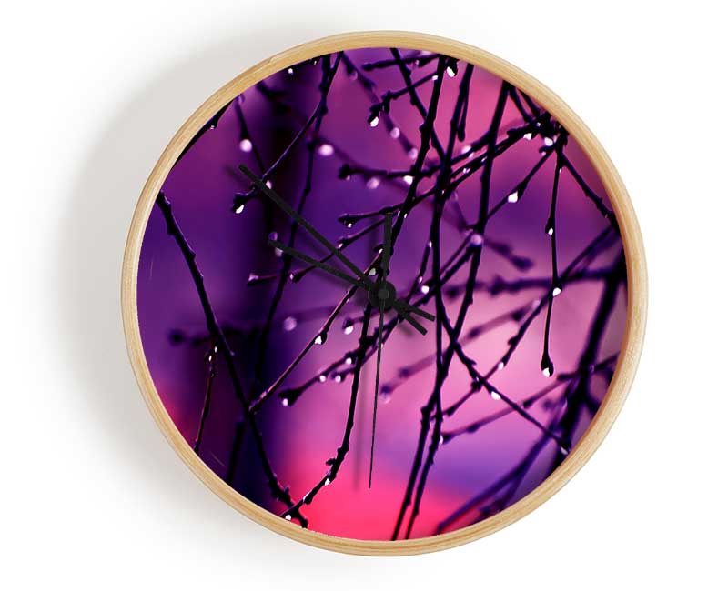 Wet Twigs Clock - Wallart-Direct UK