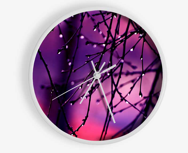 Wet Twigs Clock - Wallart-Direct UK