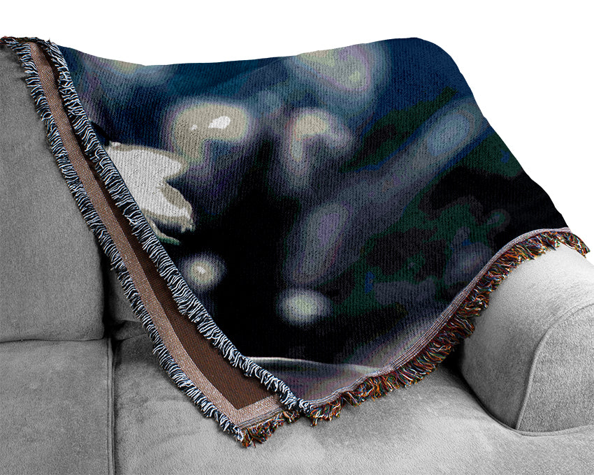 Opened Snowdrops Woven Blanket