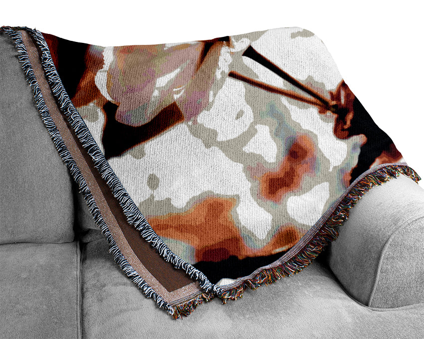 Spring Season Flowers Woven Blanket