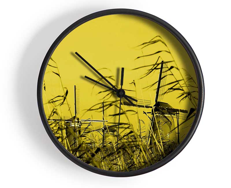 Windmills Clock - Wallart-Direct UK