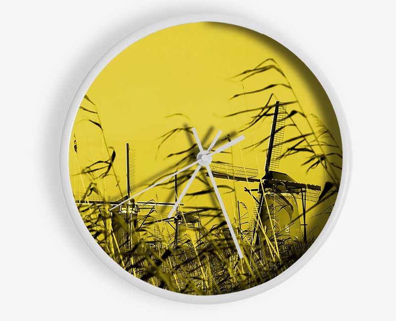 Windmills Clock - Wallart-Direct UK