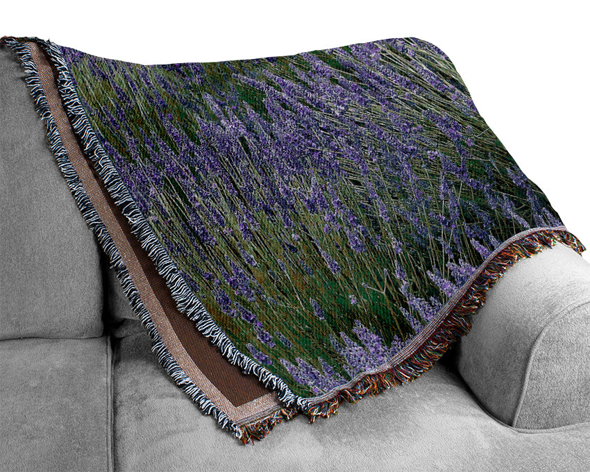 Lavender And Crocosmia Woven Blanket