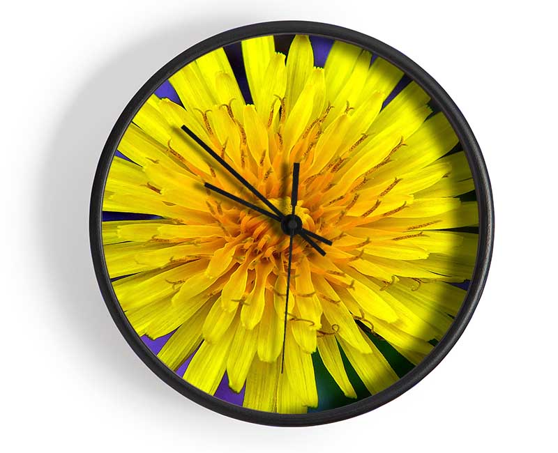 Yellow Wildflower Clock - Wallart-Direct UK