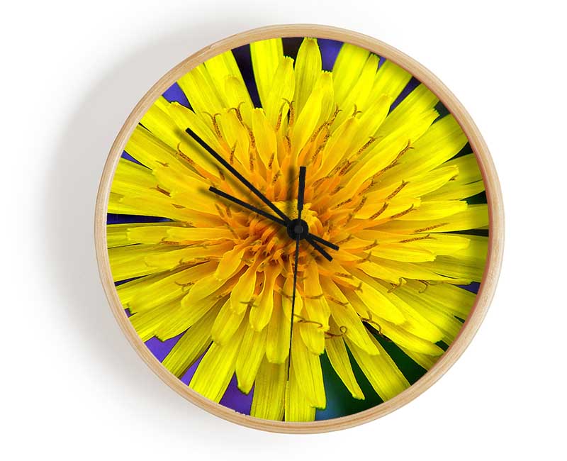 Yellow Wildflower Clock - Wallart-Direct UK