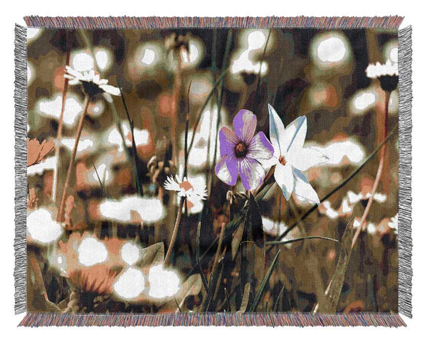 Flowers Field Woven Blanket