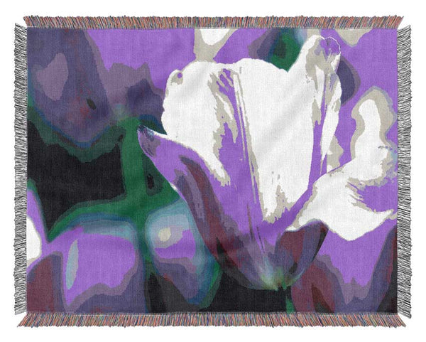 Violet Tulip Woven Blanket
