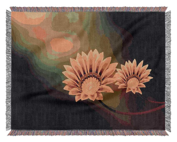 Duo Fire Flowers Woven Blanket